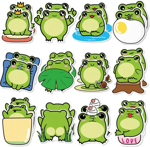 Miniatura 10 de Yinder 24 blocs de notas adhesivas divertidas Kawaii de animales, notas adhesivas de dibujos animados a granel, regalo autoadhesivo para San