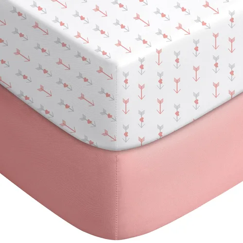 Miniatura 24 de Yoofoss Sábanas para cuna de bebé para niños y niñas, paquete de 2 sábanas bajeras para cuna estándar y colchón de niño pequeño, sábana de Zorro