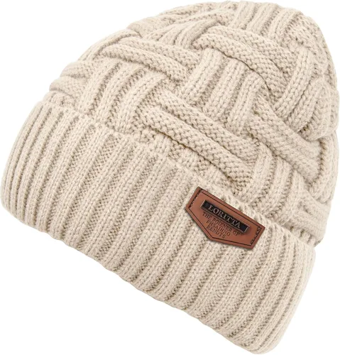 Miniatura 80 de Loritta Gorro de invierno cálido de punto grueso y holgado para hombre