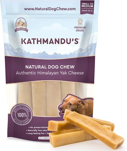 Miniatura 19 de Queso auténtico del Himalaya de yak para perros - Pequeño (Paquete de 10) - Procedencia de las estribaciones prístinas del Himalaya, sin cuero