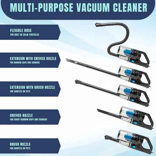 Miniatura 5 de Neiko Aspiradora portátil para automóvil en seco y húmedo, alta potencia, pequeña aspiradora para detalles de vehículos, potencia de 12 V CC, mejor