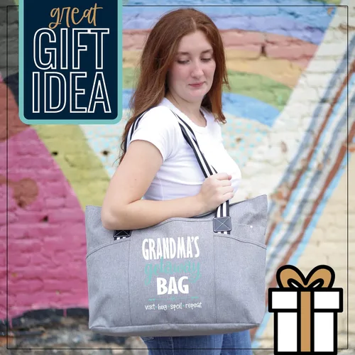 Miniatura 3 de Brooke & Jess Designs Bolso de mano para la abuela – Bolso de lona resistente con cremallera y bolsillo interior para la abuela para uso diario