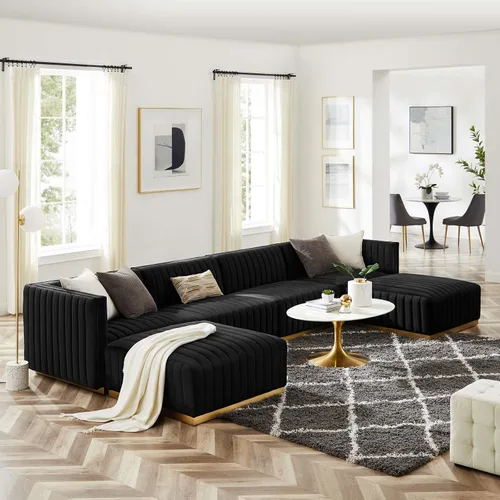 Miniatura 23 de Modway Conjure Seccional, Oro Negro