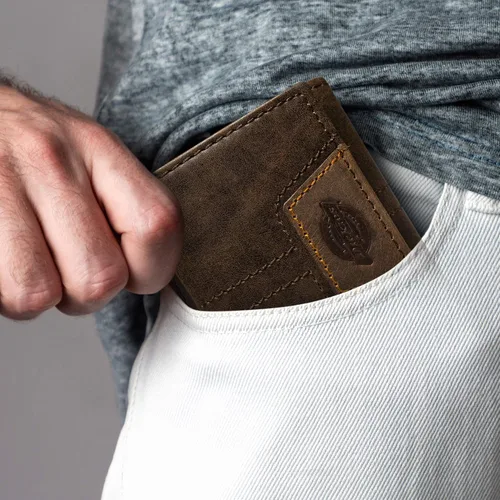 Miniatura 5 de Dickies Cartera triple de cuero para hombre, Negro