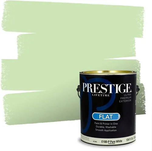 Miniatura 224 de PRESTIGE Pintura exterior e imprimación en uno, aloe, plano, 1 galón