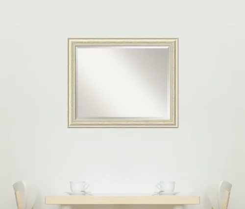 Miniatura 10 de Amanti Art Espejo de pared, espejo de marco de madera blanca lavada para decoración de pared o uso como espejo de baño para sobre el fregadero