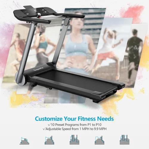 Miniatura 3 de Goplus Caminadora eléctrica plegable superfit de alta resistencia