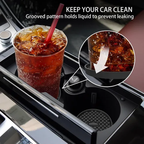 Miniatura 2 de ME.FAN Posavasos para Coche [Paquete de 4] Posavasos de Silicona para Coche/Tapetes para Tazas, Accesorios para Interior de Coche Antideslizantes