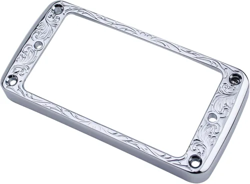 Miniatura 4 de Guyker Juego de anillos de montaje Humbucker de metal con parte inferior curvada – Reemplazo de marco de cubierta de pastillas para puente y cuello