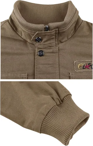 Miniatura 5 de TACVASEN - Chaquetas de algodón para hombre, estilo militar, con múltiples bolsillos