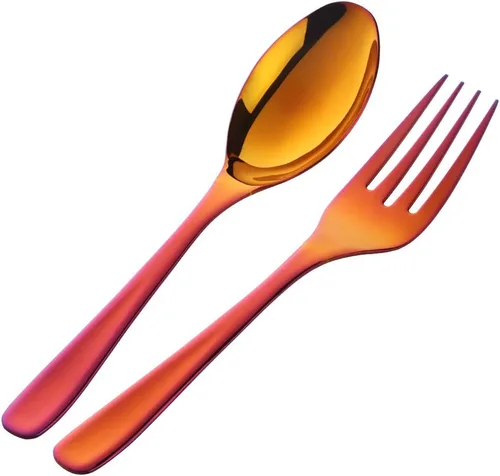 Miniatura 8 de Buyer Star Utensilios para servir ensaladas, acero inoxidable de 10 pulgadas de mango largo, para bufé, fiesta, catering, cucharas