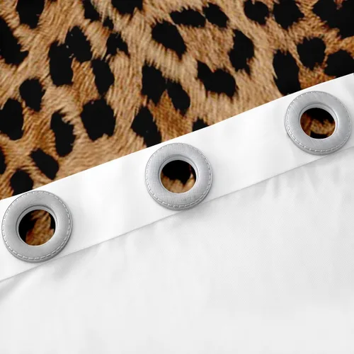 Miniatura 6 de Feelyou Cortinas opacas con estampado de leopardo de 30% a 50%, cortinas de oscurecimiento con estampado de guepardo para dormitorio, para niños