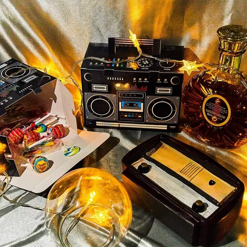 Miniatura 4 de Sumind Cajas de recuerdo de boom de los años 80, decoraciones temáticas de los años 80, caja de boom, recuerdos de fiesta, decoración de radio