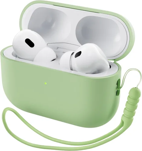 Miniatura 20 de ORNARTO Funda compatible con AirPods Pro 2 2022, silicona híbrida protectora completa para AirPods Pro de 2ª generación, cubierta frontal LED Azul