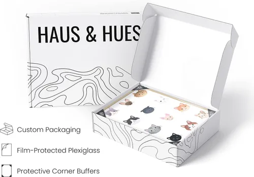 Miniatura 4 de Haus and Hues - Juego de 4 impresiones artísticas de animales para guardería, decoración de pared para niños y niñas, decoración de habitación