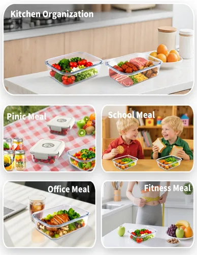 Miniatura 9 de WanshengLe - Sellador al vacío de mano con recipiente de vacío de vidrio y 5 bolsas de vacío reutilizables, máquina selladora al vacío compacta