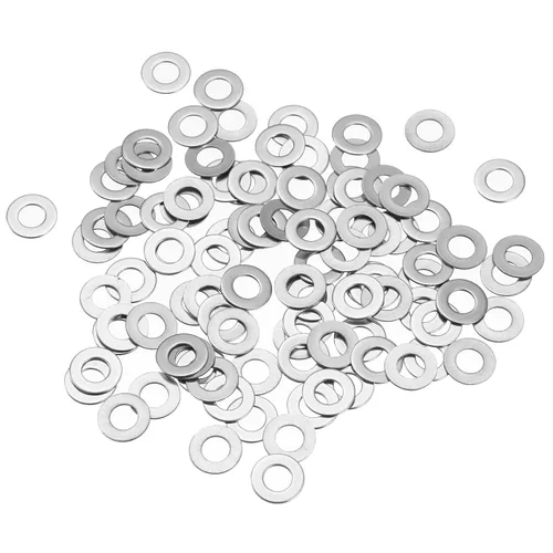 Miniatura 37 de uxcell Arandelas planas de acero inoxidable M3 304, 20 espaciadores planos ultrafinos de 0.118 x 0.197 x 0.004 in para tornillo de tornillo
