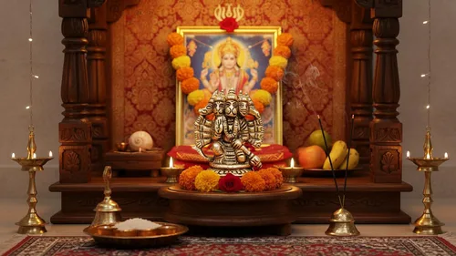 Miniatura 5 de Craftsofindia® Panchmukhi Hanuman - Estatua pequeña de latón, decoración divina, escultura hindú hecha a mano de 2.5 pulgadas para el altar