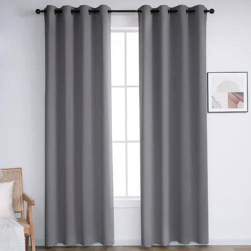 Miniatura 39 de INLINAS Cortinas opacas para dormitorio, aislamiento térmico, reducción de ruido, juego de 2 paneles de ahorro de energía, beige, 42 pulgadas