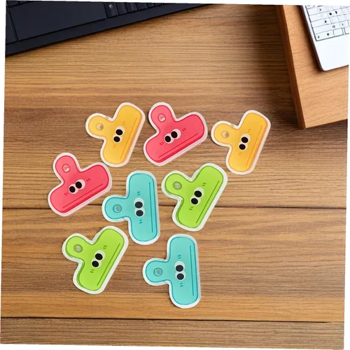 Miniatura 5 de NOLITOY Clip de ojo pequeño lindo carpeta bolsa de alimentos clips bolsa de café clips pequeños clips clips de papel clip plástico chica corazón