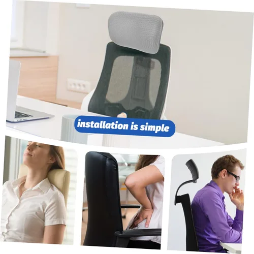 Miniatura 8 de Operitacx Silla alta de la cabeza de la silla de la computadora silla lumbar soporte ergonómico silla de oficina ninguna ruedas