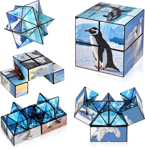 Miniatura 13 de Star Cube - Juego de cubos mágicos, cubo Yoshimoto 2 en 1 para niños y adultos, juguete para niños y niñas de 8 a 12 años