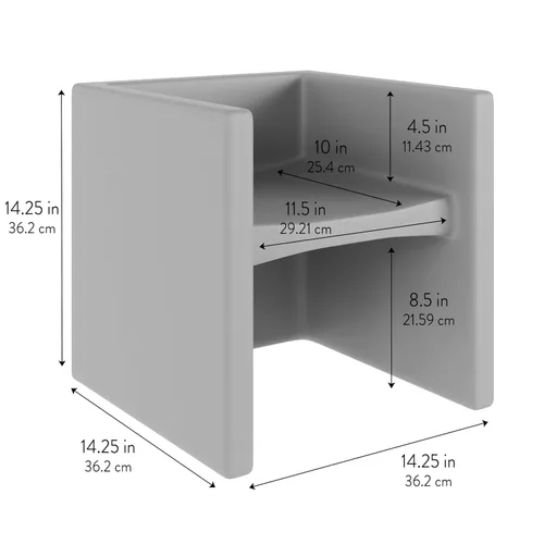 Miniatura 3 de Children's Factory Silla cúbica 3 en 1 para niños, muebles de aula de asientos flexibles, paquete de 1, color verde