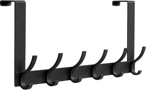 Peasulin Ganchos para colgar sobre la puerta, colgador de puerta resistente, gran toallero para colocar sobre la puerta con 12 ganchos, resistente y