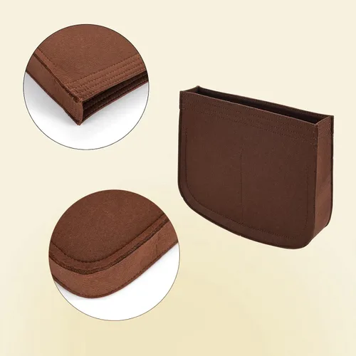 Miniatura 4 de LOUKAYCCI Organizador de bolso para H Evelyne 29 bolsas, inserto de fieltro prémium para bolso (E29, marrón)