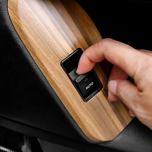 Miniatura 2 de Manija de puerta con textura de madera para Toyota Land Cruiser Prado 150 Panel de elevación de ventana Lc150 2010-2022 Accesorios de actualización