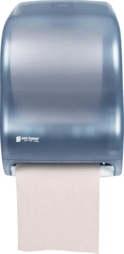 Miniatura 2 de San Jamar Tear-N-Dry Dispensador de toallas de papel, dispensador electrónico para baño y cocina, 16.5 x 11.75 x 9.25 pulgadas, 1 unidad, azul ártico