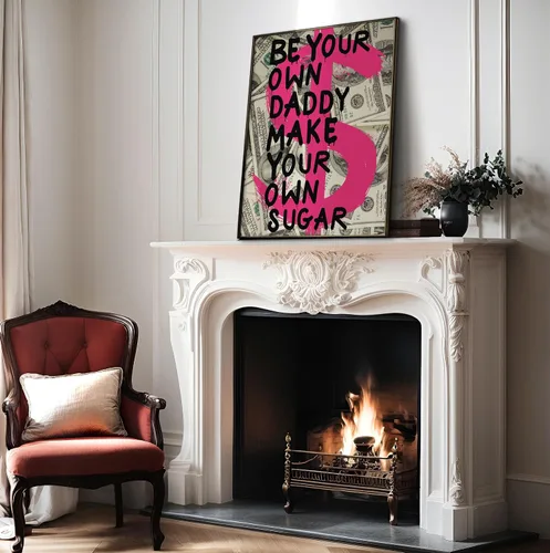Miniatura 4 de Poster Master Be Your Own Daddy Print - Póster motivacional de dinero, graffiti y arte pop, regalo de preparación para hombres y mujeres, decoración