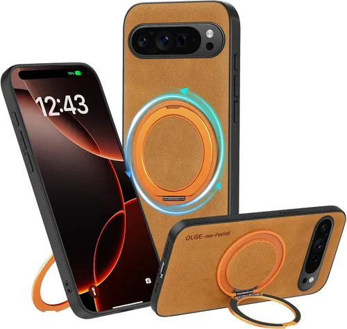 Miniatura 55 de Funda de silicona con soporte para iPhone 17 Pro [compatible con MagSafe] [Protección completa de la cámara] (6.3 pulgadas 2025), fundas de teléfono
