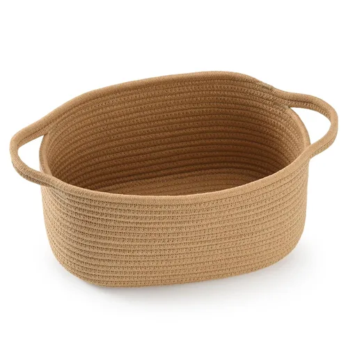 Miniatura 11 de Happyiren Linda Cesta Tejida para Regalo – Cesta de Regalo Vacía Beige para Guardería, Regalos de Fiesta de Bebé, Cumpleaños, Boda, Cestas Boo