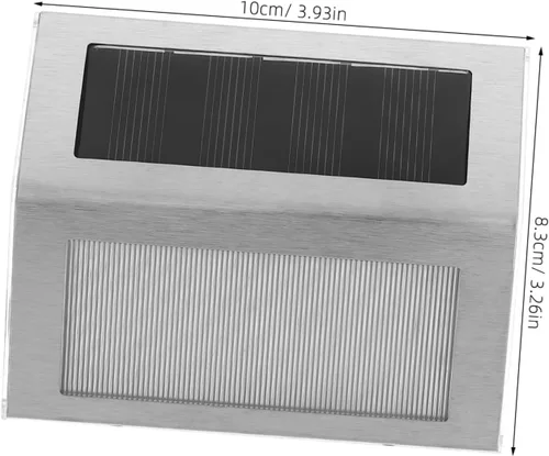 Miniatura 2 de DOITOOL Lar Step Lights para exteriores Paquete de 4 luces solares de acero inoxidable para escaleras, luces de escalón, lámpara de pared solar