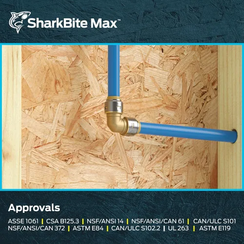 Miniatura 6 de SharkBite Max 1 x 1 pulgadas PTC Codo de 90 Grados, Accesorio de Plomería de Latón de Conexión a Presión, UR260A
