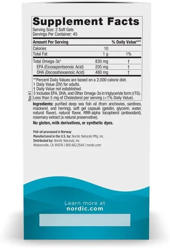 Miniatura 2 de Nordic Naturals DHA, Fresa - 90 geles blandos - 830 mg Omega-3 - Fórmula DHA de alta intensidad para el apoyo del cerebro y el sistema nervioso