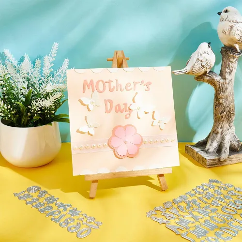 Miniatura 4 de INFUNLY 71 piezas de letras del alfabeto troqueladas para hacer tarjetas, letras A-Z, mayúsculas, 26 letras de metal, troqueladas, números en 71