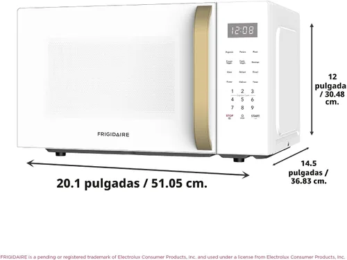 Miniatura 4 de FRIGIDAIRE Microondas retro de 1.05 pies cúbicos, oro blanco