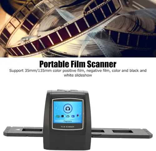 Miniatura 2 de Escáner de película portátil, convierte negativos de película deslizante de 1.378 in y 5.315 in a imágenes JPEG digitales de 5MP 10MP, compatible