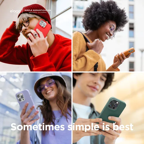 Miniatura 3 de elago Funda compatible con iPhone 14 Pro Max, de silicona líquida, funda protectora de cuerpo completo, a prueba de golpes, delgada para teléfono