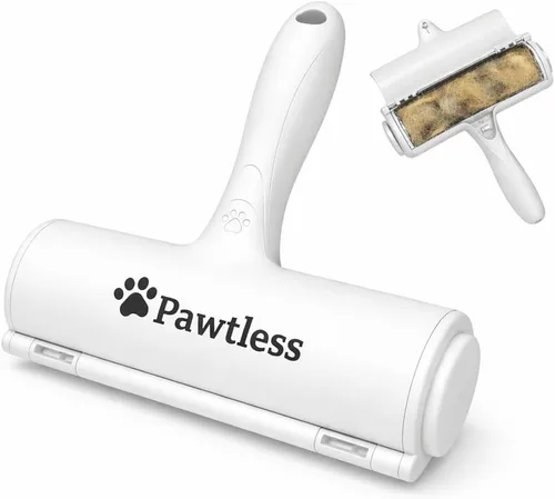 Removedor de pelo de mascotas blanco – Removedor de pelo reutilizable de perros y gatos para muebles, ropa, alfombras, interiores de coche, rodillo