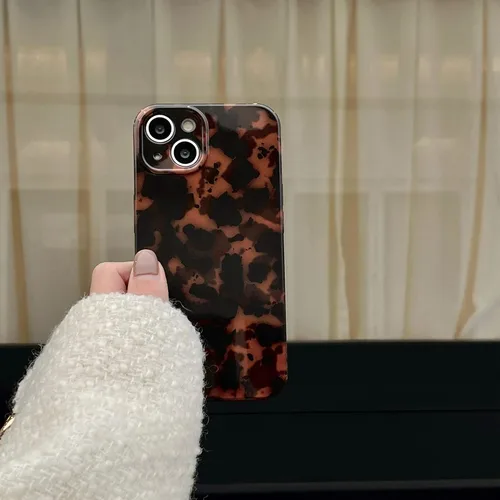 Miniatura 3 de Funda Compatible con iPhone 11, Caparazón de Tortuga Marrón Ámbar con Estampado de Leopardo Cubierta Retro Chic Elegante Clásica Linda Protectora