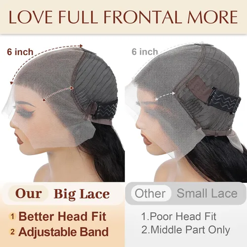 Miniatura 4 de Pelucas de encaje frontal de 13 x 6 pulgadas, densidad 200, pelucas de cabello humano ondulado con encaje frontal, peluca frontal de encaje HD