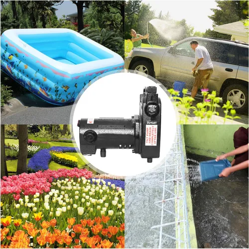 Miniatura 7 de 501B1-U Bomba de transferencia de agua 115V 1/2 HP 1500 GPH Bomba de transferencia de agua de alta presión con filtro de succión y conectores