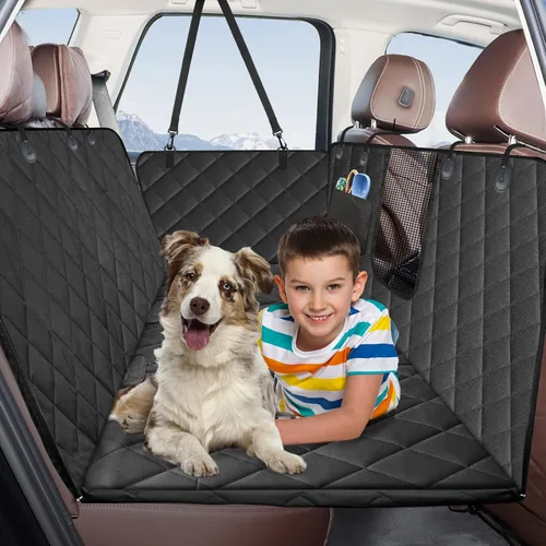 Miniatura 12 de Kytely Funda de asiento de coche para perro, tamaño XL, funda de asiento de perro resistente para asiento trasero, hamaca antideslizante 100%