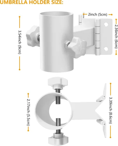 Miniatura 2 de Soporte de acero inoxidable para sombrilla de patio, resistente (se adapta a sombrillas de hasta 2 pulgadas), base de sombrilla de patio, se puede