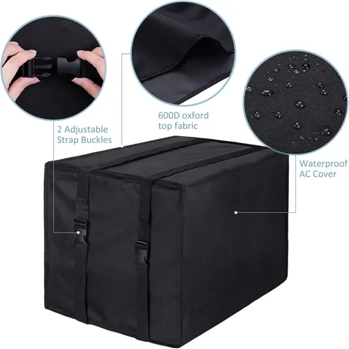 Miniatura 4 de UNUN Cubiertas de aire acondicionado de ventana para exterior, cubiertas de unidad de aire acondicionado para exteriores, 17 pulgadas de ancho x 13