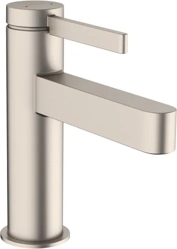 hansgrohe Finoris 76010821 - Grifo moderno para lavabo de baño de 1 agujero en níquel cepillado cepillado níquel