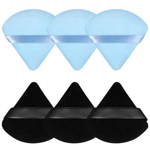 Miniatura 29 de 6 Piezas Borla de Polvo Triangular Esponja de Maquillaje Suave Borla de Maquillaje para Polvo Facial Base Cosmética Esponja Herramienta